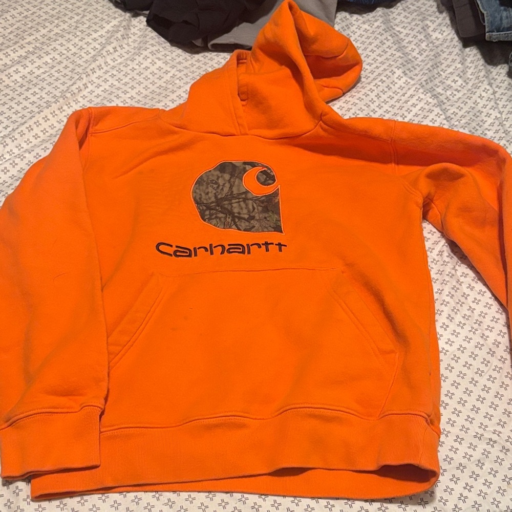 Carhartt Orange Hoodie Med(10-12)